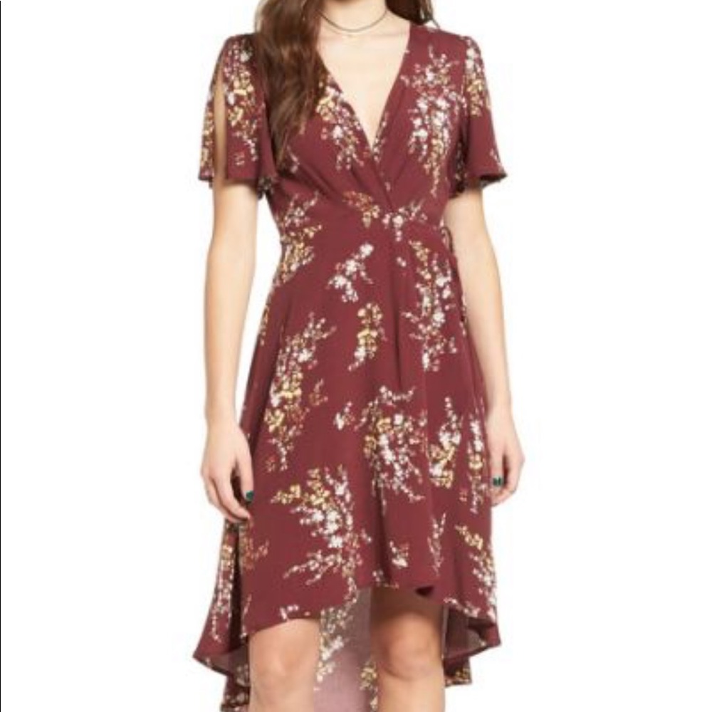 ❌❌SOLD ASTR label Adeline Floral Print Wrap Dress